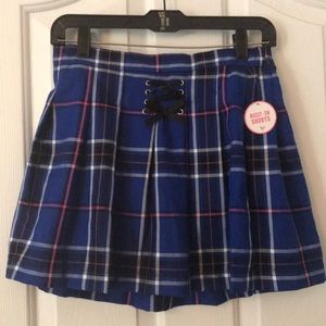 JUSTICE girls plaid skirt size 14/16 NWT